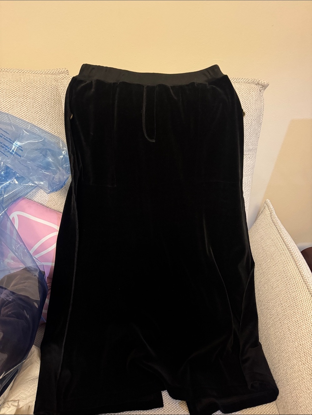Sonia Rykiel Paris Black Velvet Maxi Skirt